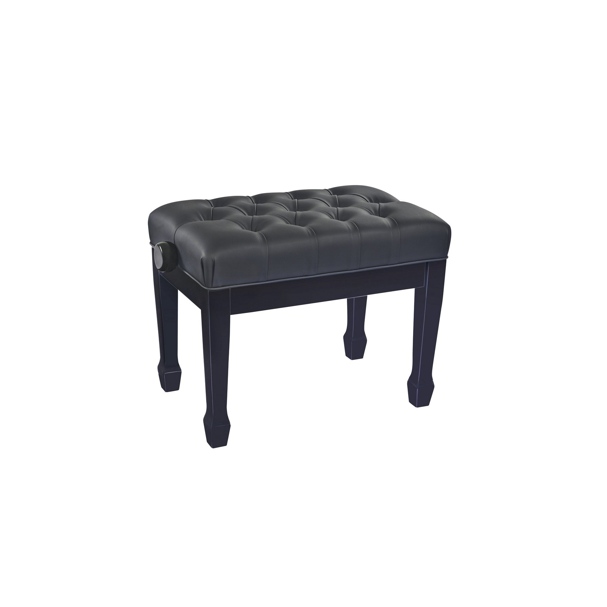 König & Meyer 13982 - piano bench magasfényű black felülettel, black synthetic leather upholstered