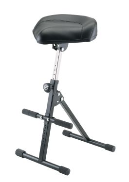 König & Meyer 14045 - chair / bench adjustable height, lábtartóval, bármilyen for instrument, black synthetic leather