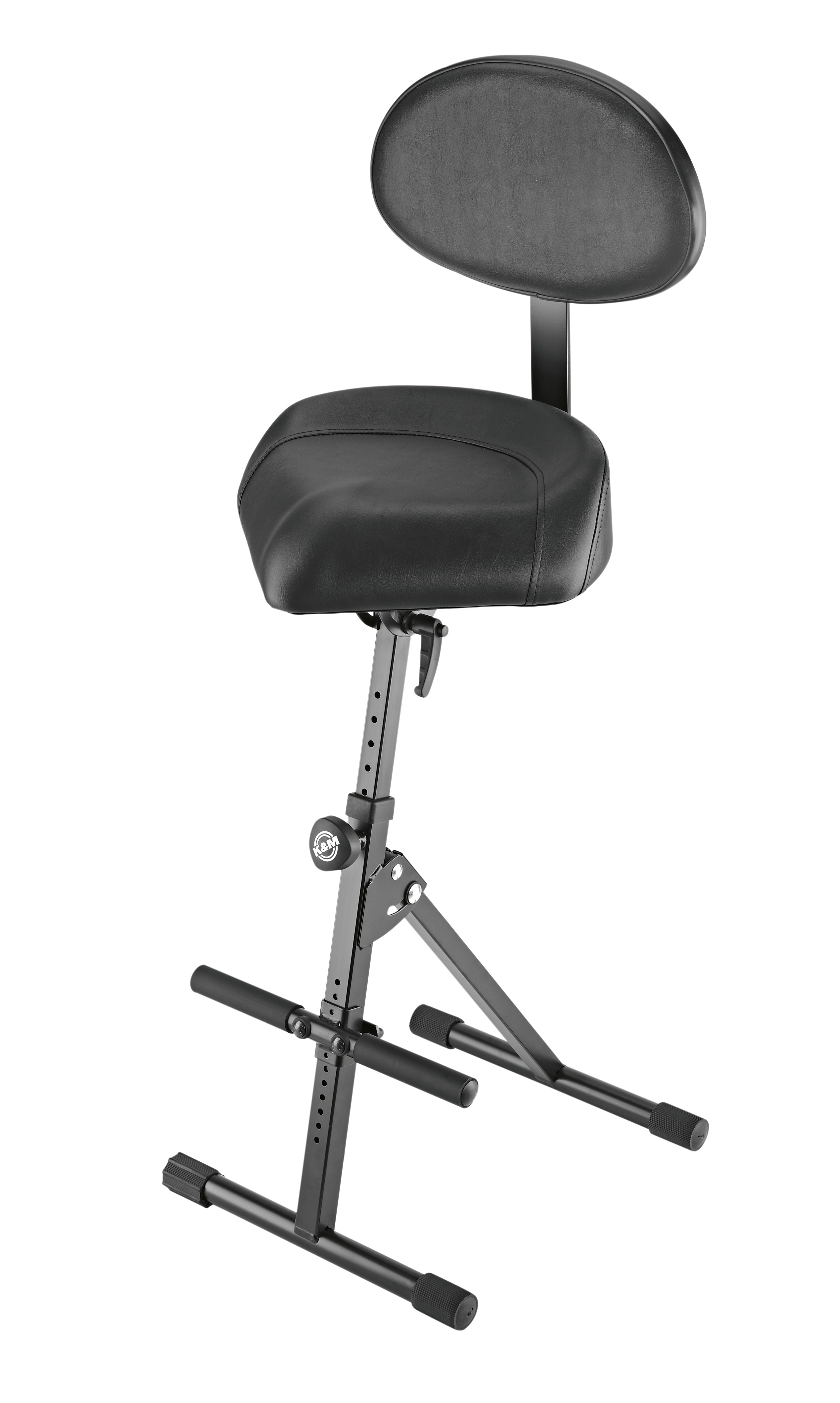 König & Meyer 14050 - chair / bench adjustable height, lábtartóval, bármilyen for instrument, black synthetic leather