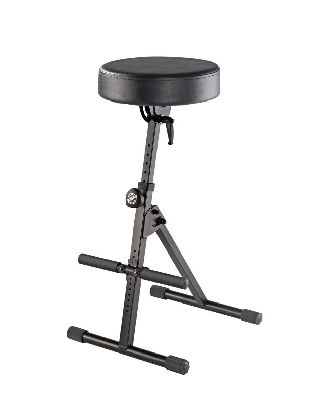 König & Meyer 14061 - chair / bench adjustable height and lábtartó, légrugós, black synthetic leather
