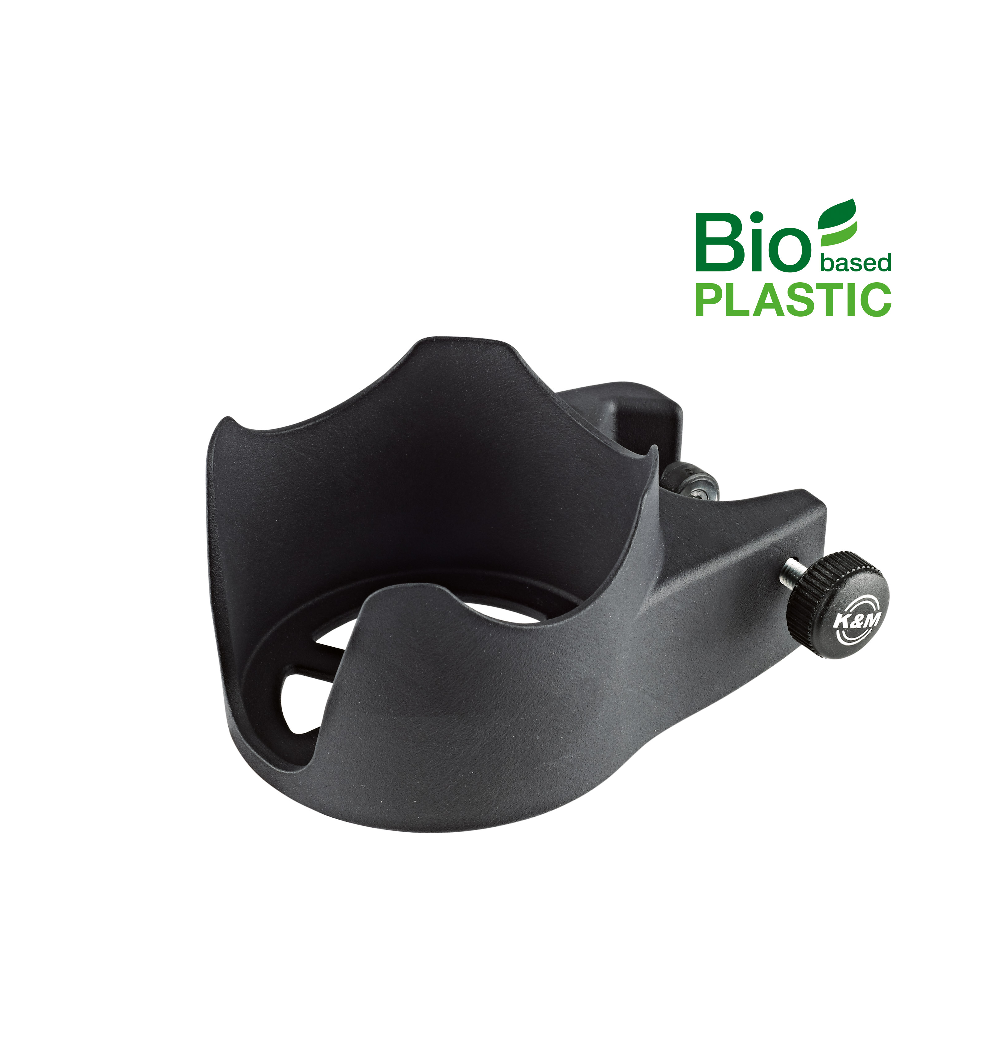 König & Meyer 16027 - „Biobased” pohártartó bio-alapú műanyagból, on stand mountable, black