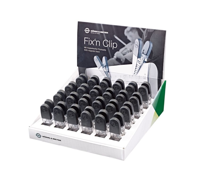 König & Meyer 16055 - kottatartó csipesz "Fix´n Clip" műanyag, 24 db-os csomagban