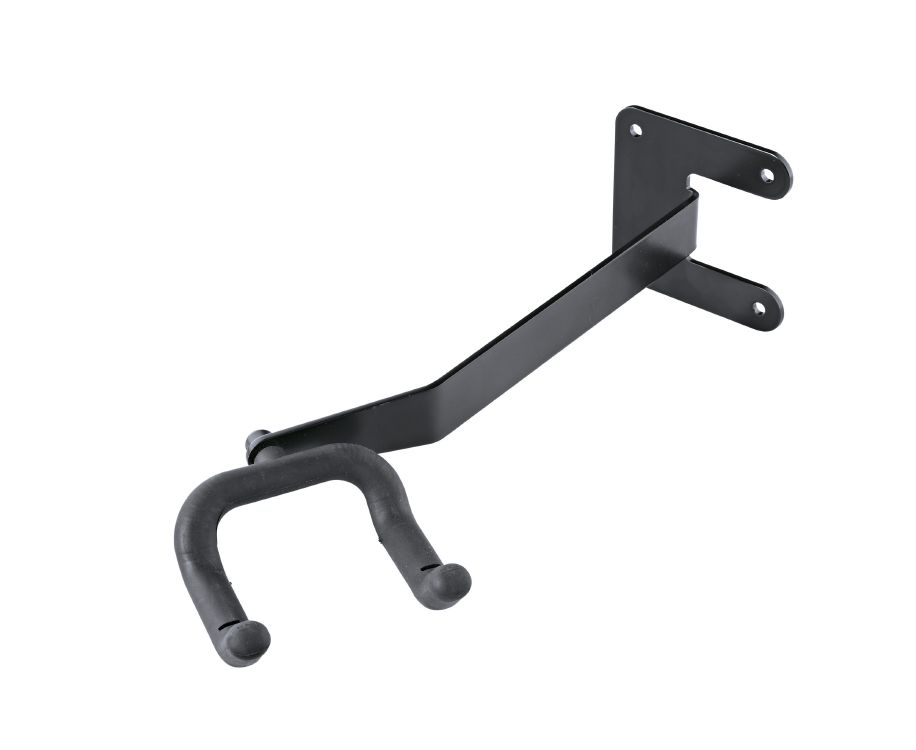 König & Meyer 16235 - guitar holder, wall-mount gumival burkolt tartóelemmel, black