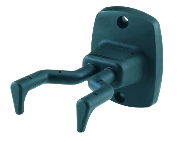 König & Meyer 16240 - guitar holder, wall-mount gumival burkolt, automatikusan záródó tartóelemmel, black