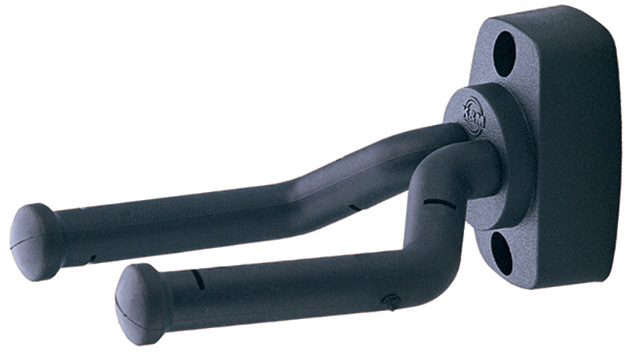König & Meyer 16280 - guitar holder, wall-mount adjustable, gumival borított tartóelemmel, black