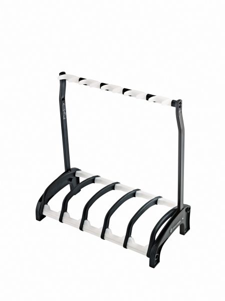 König & Meyer 17525 - Guardian 5E guitar stand 5 pcs elektromos for guitar, black tartóelemekkel, pengetőtartóval