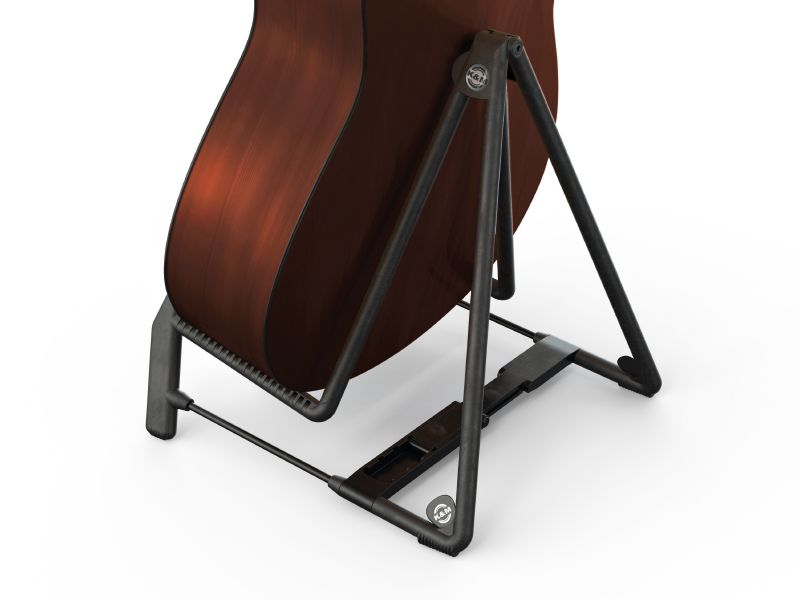 König & Meyer 17580 - Heli 2 gitárállvány akusztikus gitárhoz, fekete - 3. kép