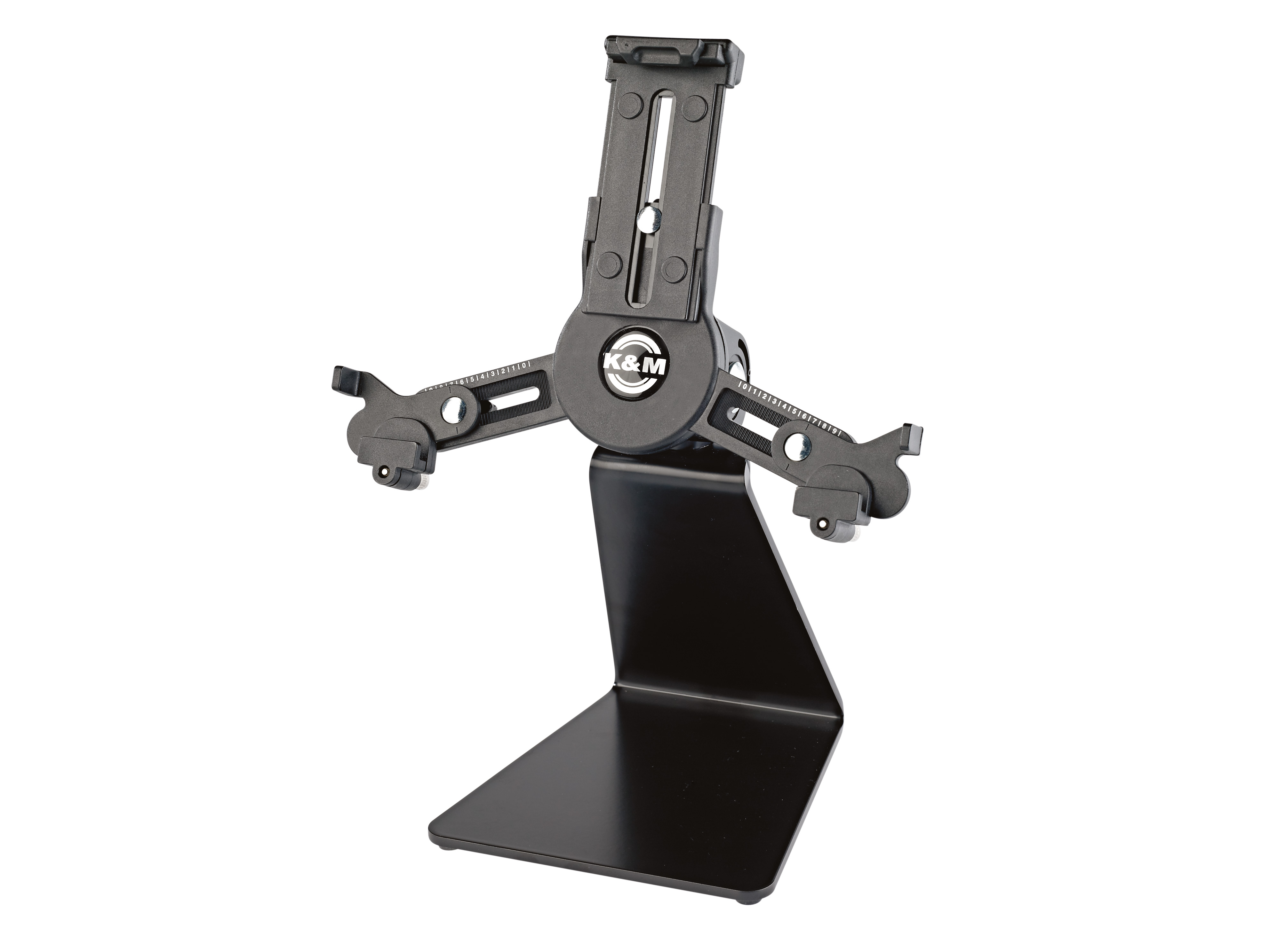König & Meyer 19797 - universal tablet PC holder / bracket asztalon for használathoz, 163-242 x 102-189 x 5-11 size tabletekhez, black