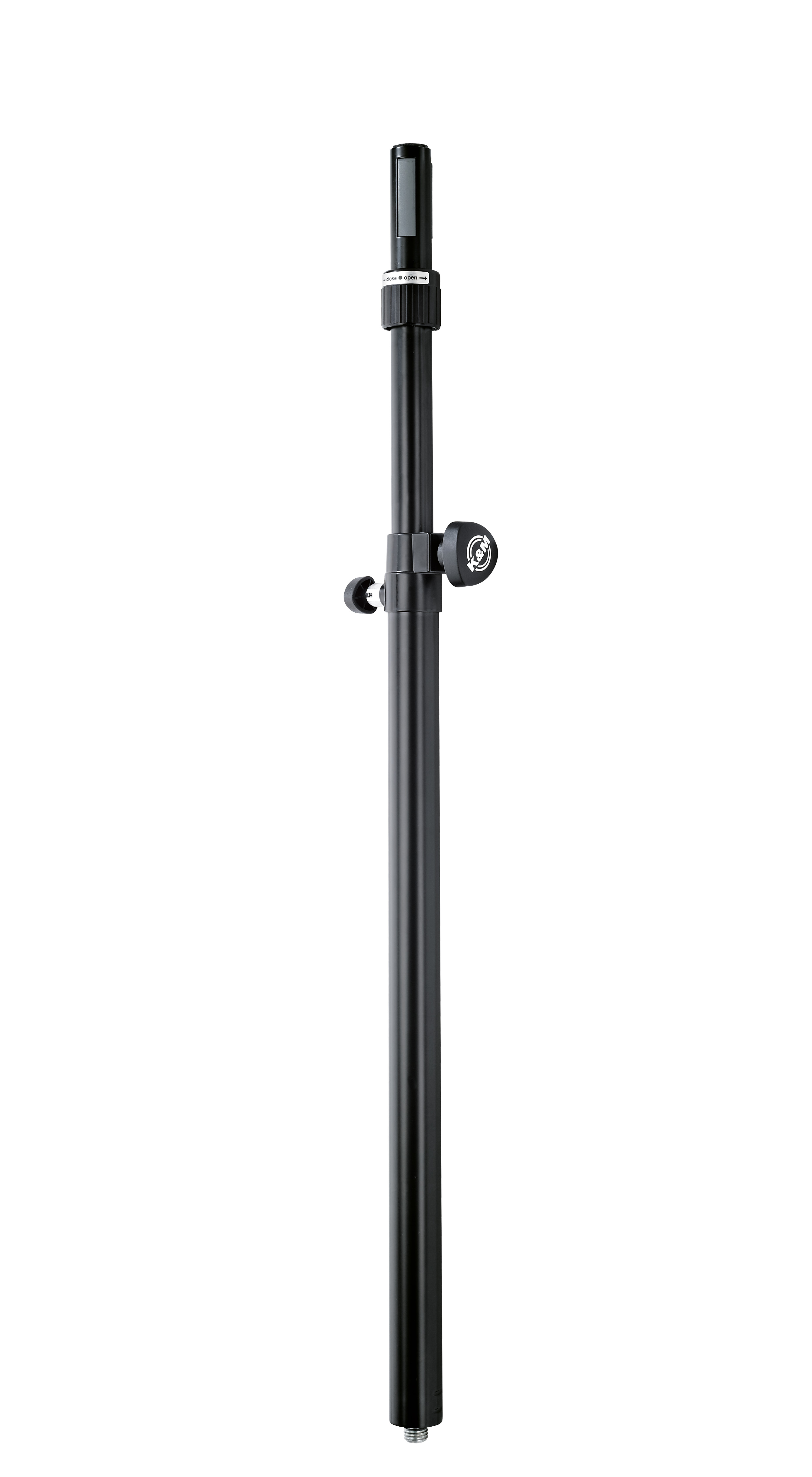 König & Meyer 21367 - stand pole (szatellit) - Ringlock / M20 végekkel, hossza 890-1380 mm-ig adjustable, black