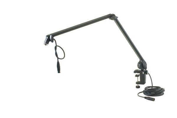 König & Meyer 23860 - microphone desktop arm, 5 m XLR microphone with cable, load: 1,5 kg, black