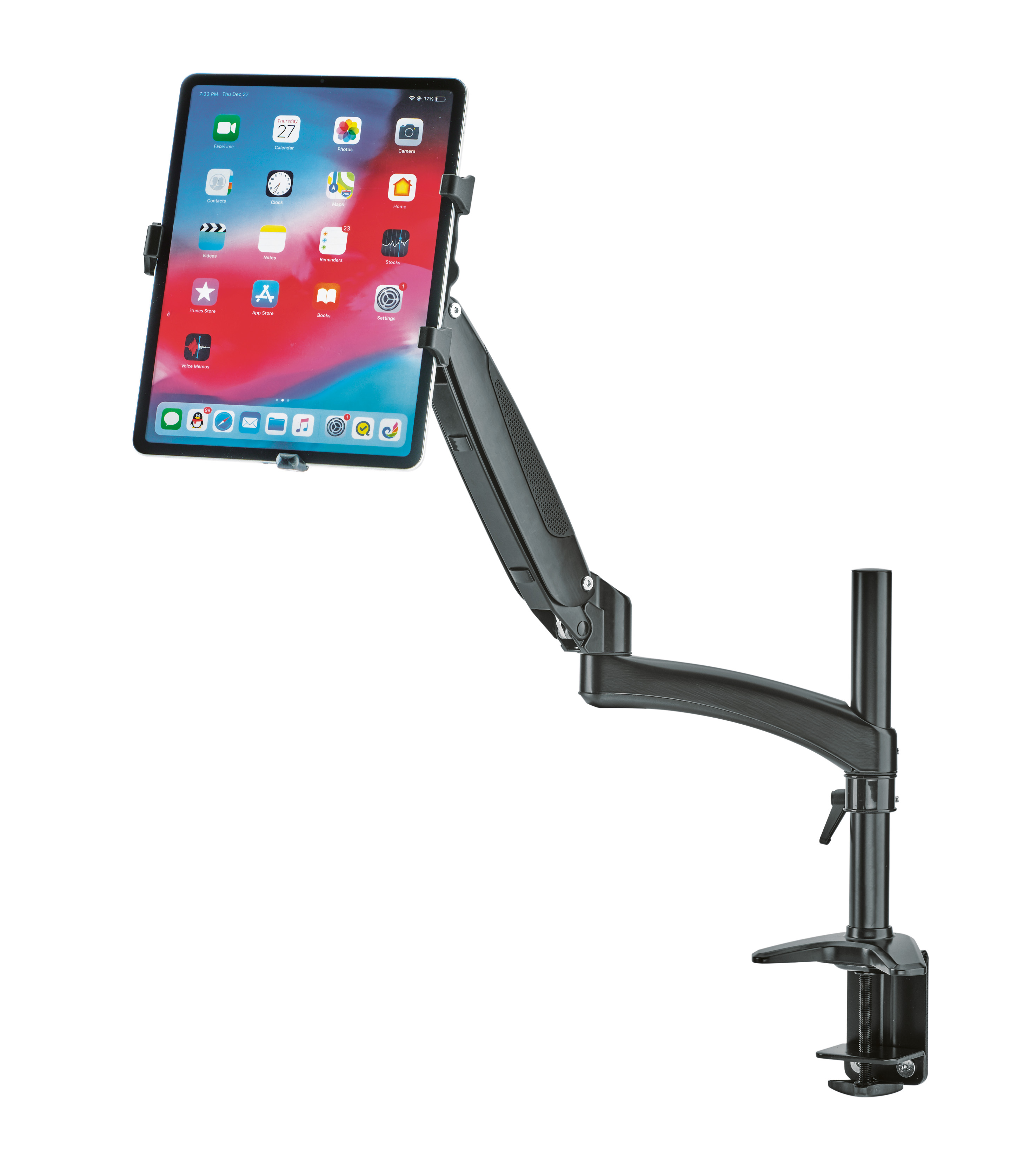 König & Meyer 23874 - asztalra rögzíthető tablet tartó állvány, fekete - 3. kép