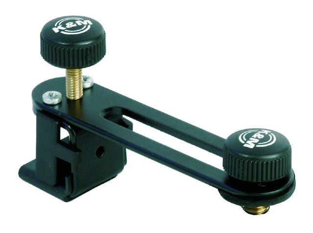 König & Meyer 24035 - microphone holder dobra 3/8''-os with screw, leginkább lábdobhoz, black