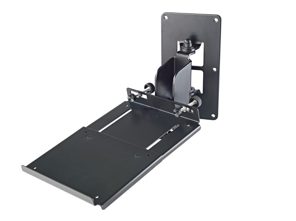 König & Meyer 24171 - wall-mount speaker mount, 115x250 mm tálcával, 15 kg-ig terhelhető, black