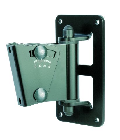 König & Meyer 24471 - wall-mount speaker mount, universal, tiltable lappal, max load capacity 15 kg, black