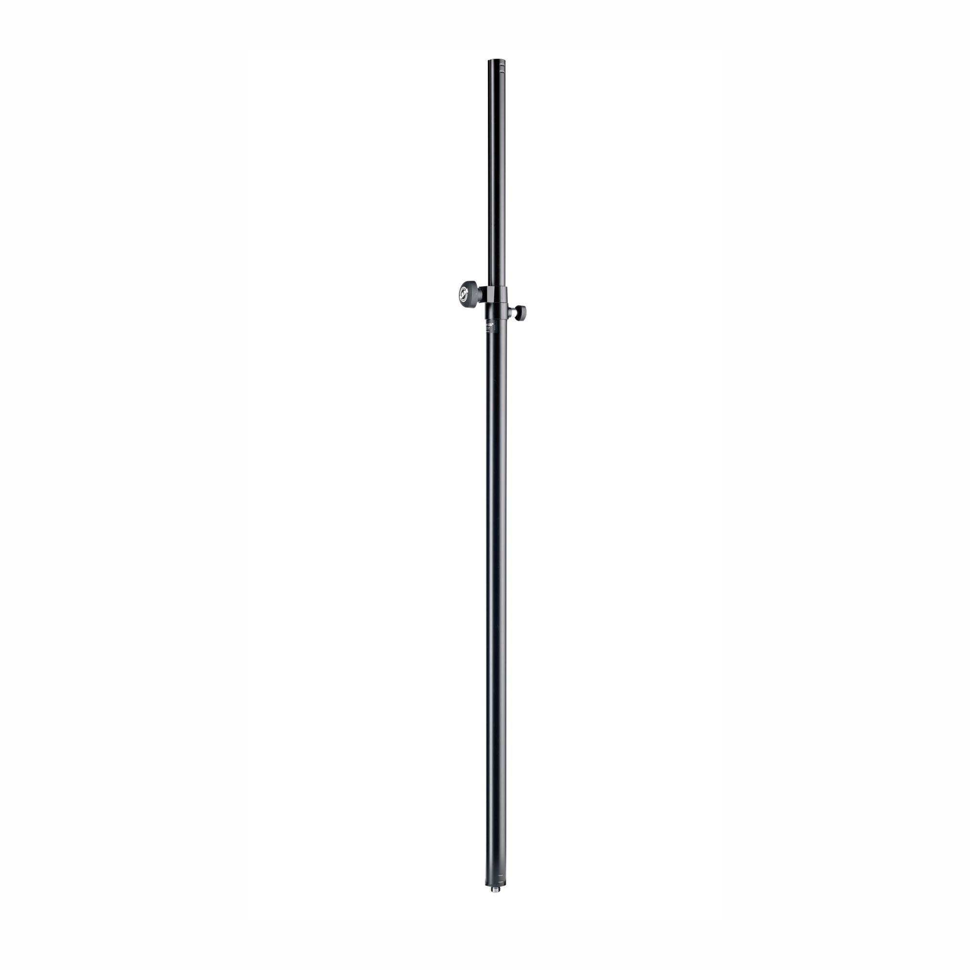 König & Meyer 24626 - stand pole PRO – fényhez, for speaker, M20 / 35 mm diameter, 2,4 m hosszúság, black