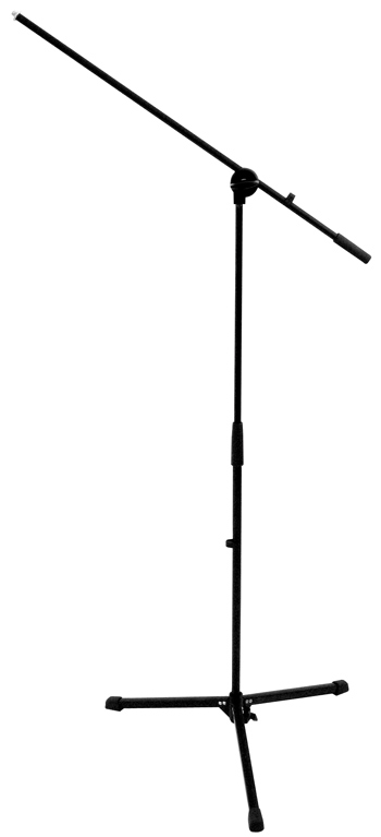 König & Meyer 25400 - microphone stand with boom arm - long, folding lábbal, metal alappal, black