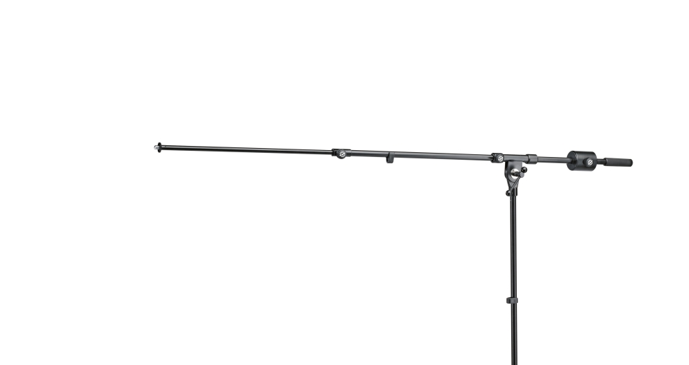 König & Meyer 25530 - boom arm - extra long, ellensúllyal felszerelt, 870 and 1550 mm között adjustable, black