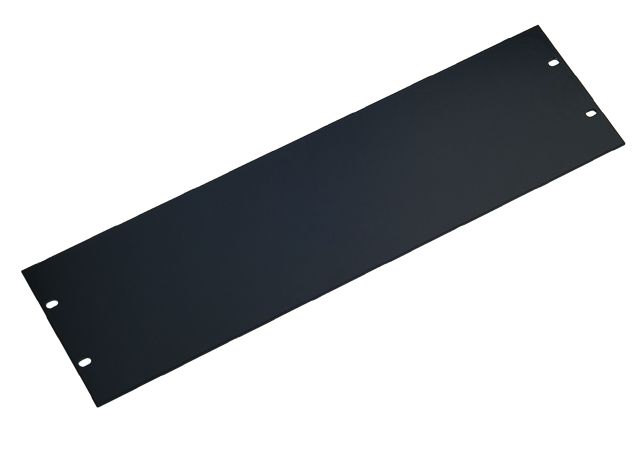 König & Meyer 28240 - 4 U, alumínium előlap 2 mm vastag, furatlan, fekete