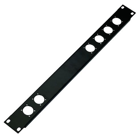 König & Meyer 28306 - 1 U, vas front panel 6 XLR furattal, black