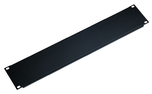 König & Meyer 49411 - 1 U vas front panel - 1, 5 mm vastag steel, peremezett, black