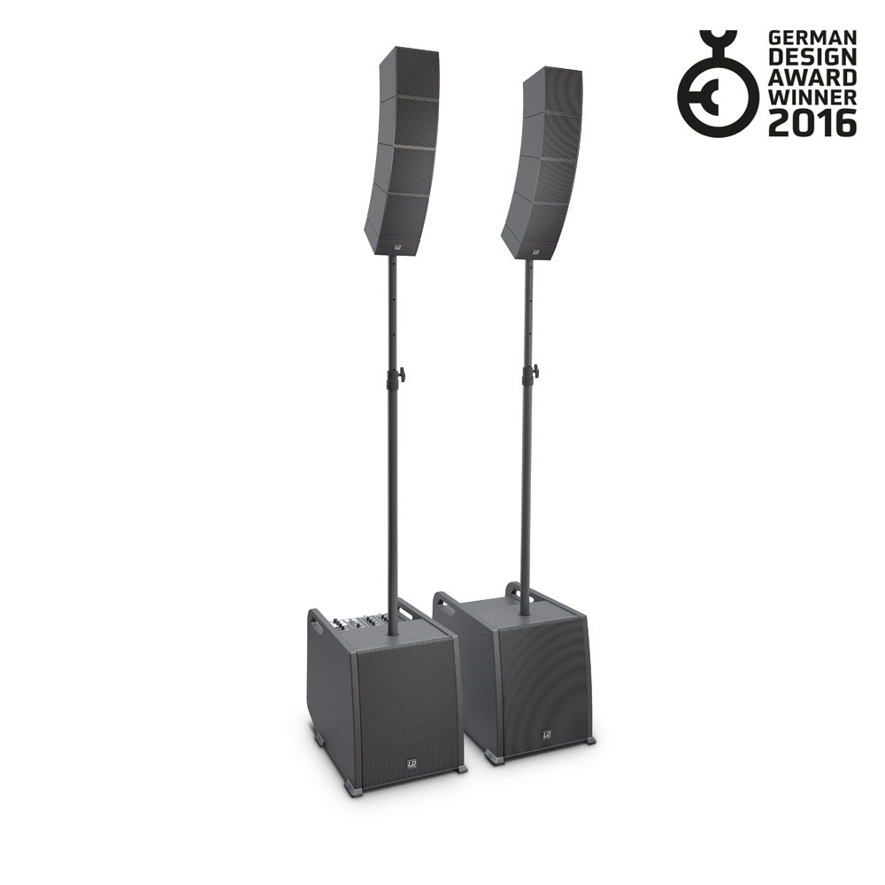 LD Systems CURV 500 LE - hordozható array rendszer dupla készlet, hangfaltartókkal és hangfalkábelekkel