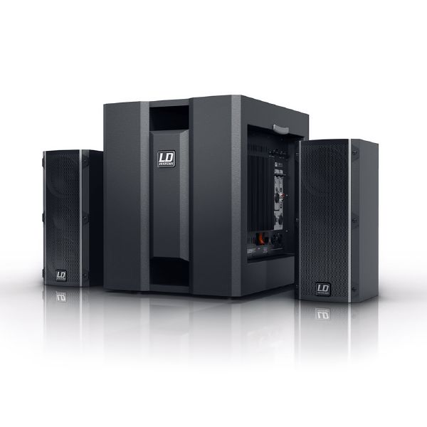 LD Systems DAVE 8 ROADIE - hordozható 8”-os aktív multimédia rendszer 3-csatornás keverővel