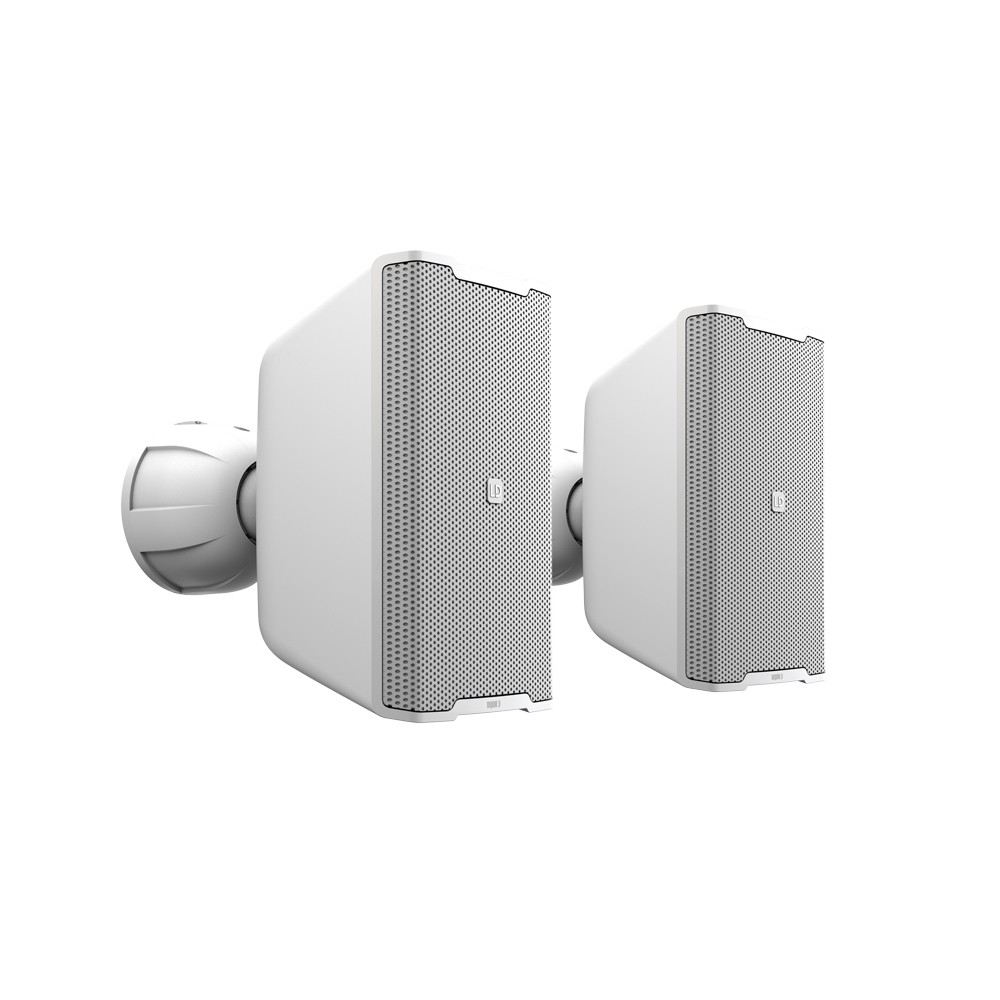 LD Systems DQOR 3 W - 3”+1" 2-way, indoor/outdoor installation speaker pair, 8 Ohm for systems, white
