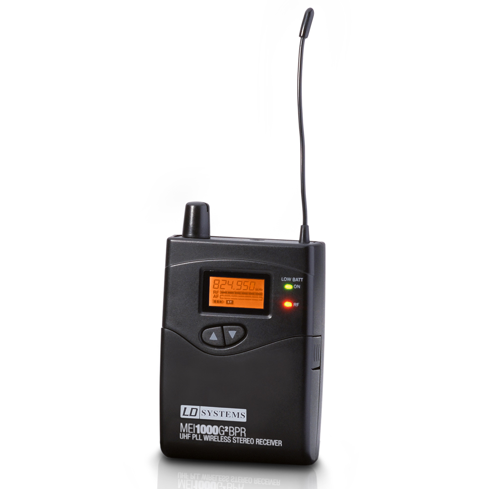 LD Systems MEI 1000 G2 BPR - In-Ear in-ear monitor receiver, 823-832 and 863-865 MHz