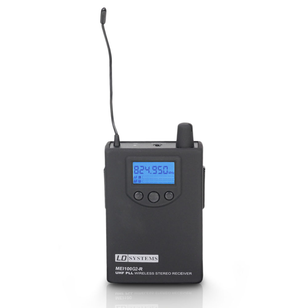 LD Systems MEI 100 G2 BPR - In-Ear in-ear monitor receiver, 823-832 and 863-865 MHz