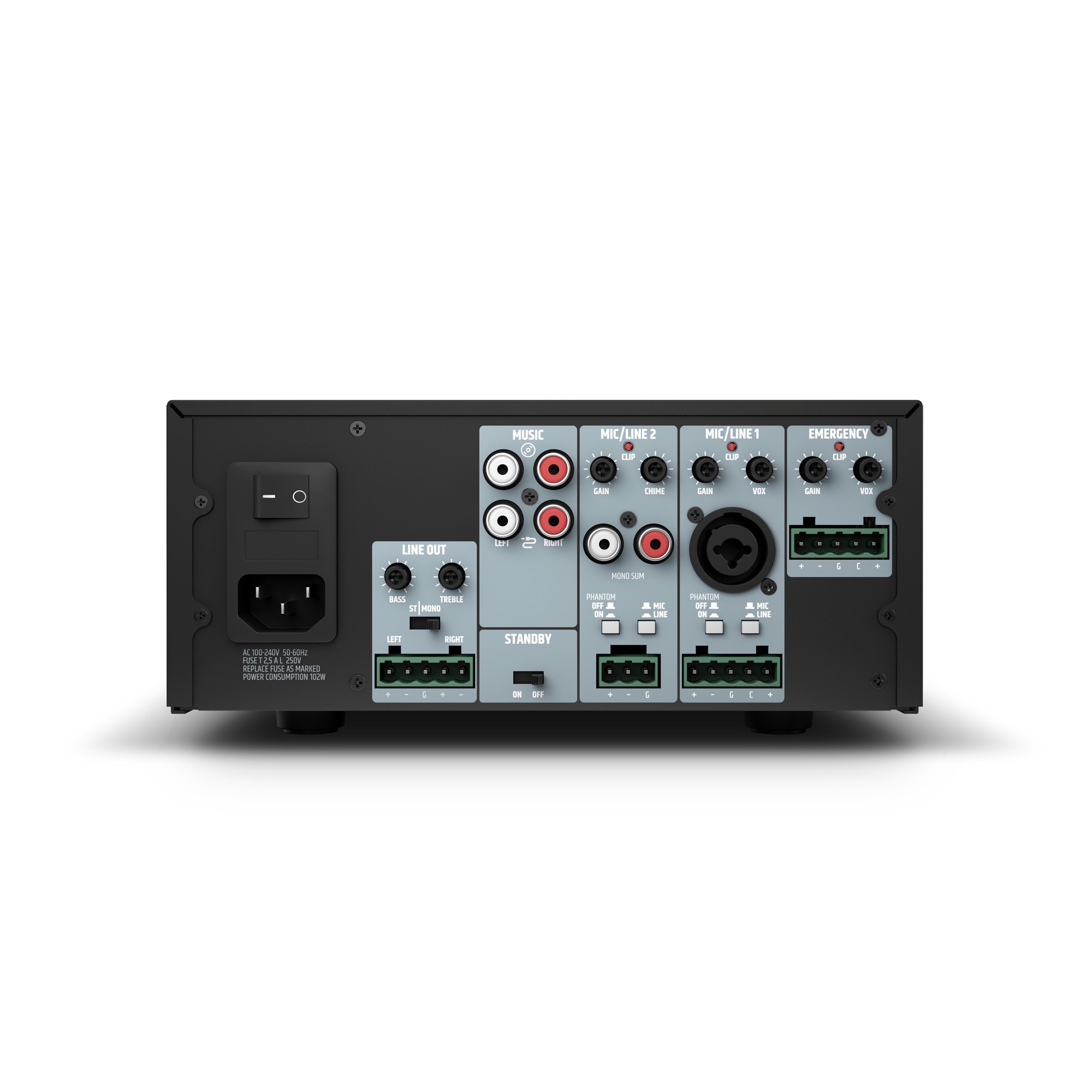 LD Systems PRE ST 1 - négycsatornás sztereó keverő előerősítő - 4. kép