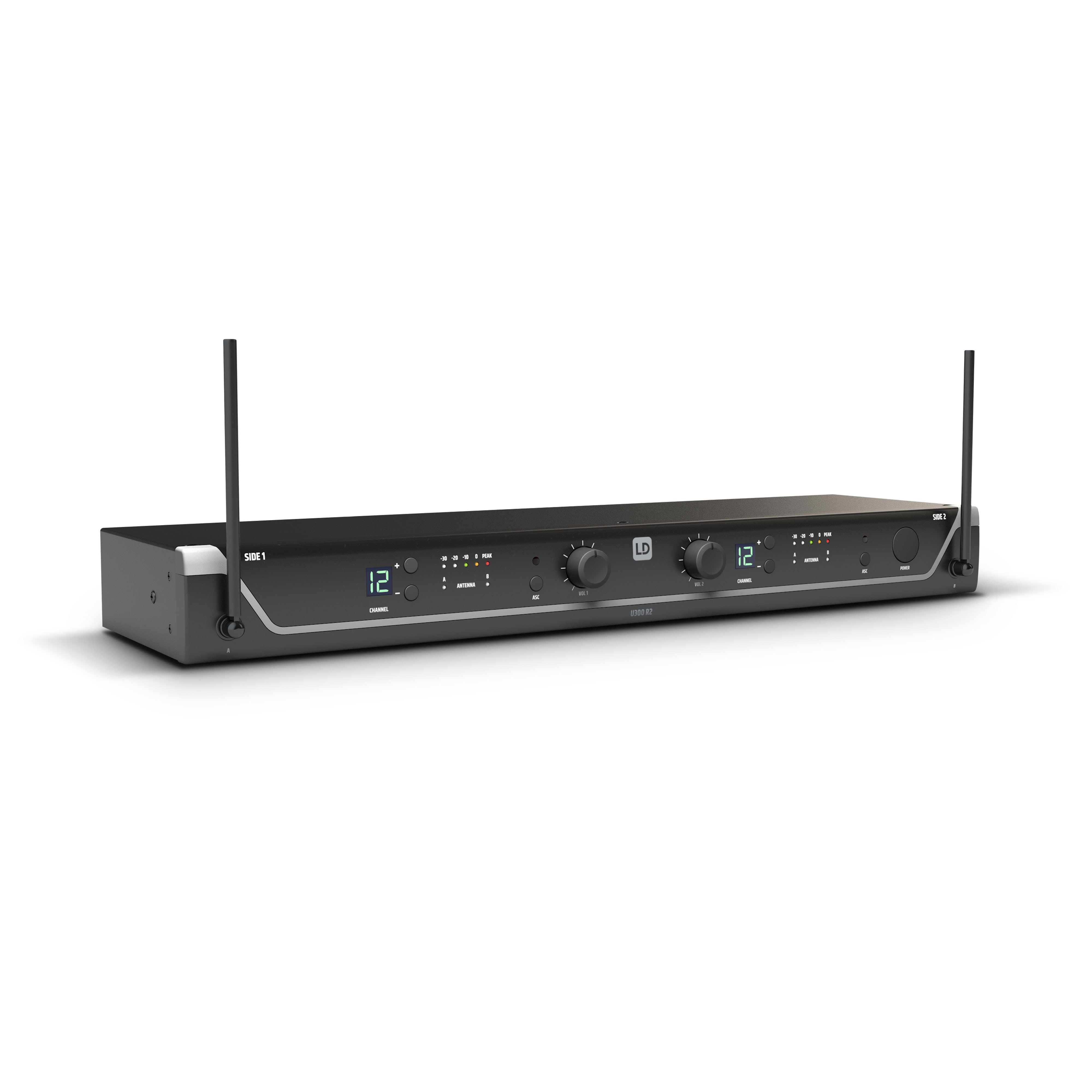 LD Systems U305 R2 - diversity dual receiver 12 band infrared szinkronizálás, 584-608 MHz