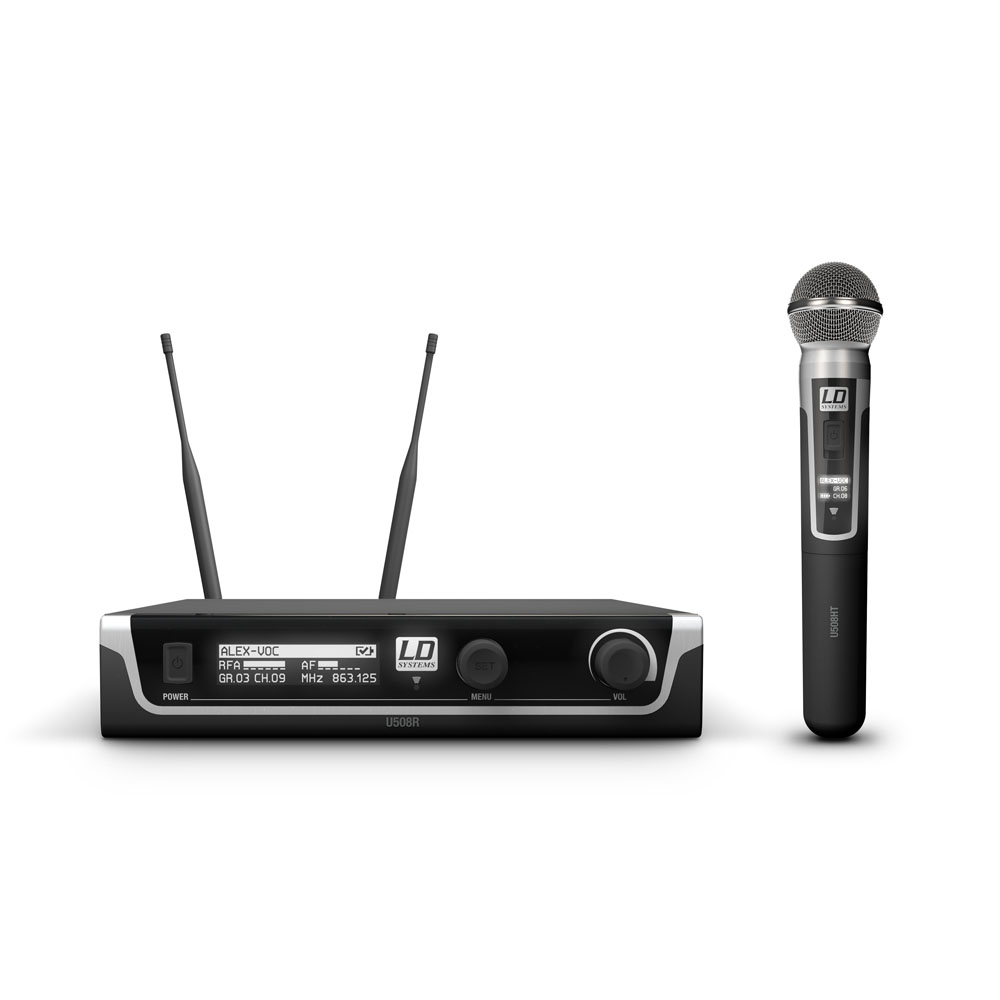 LD Systems U505 HHD - diversity mikrofon készlet dinamikus kapszulás kézi adóval, 584-608 MHz