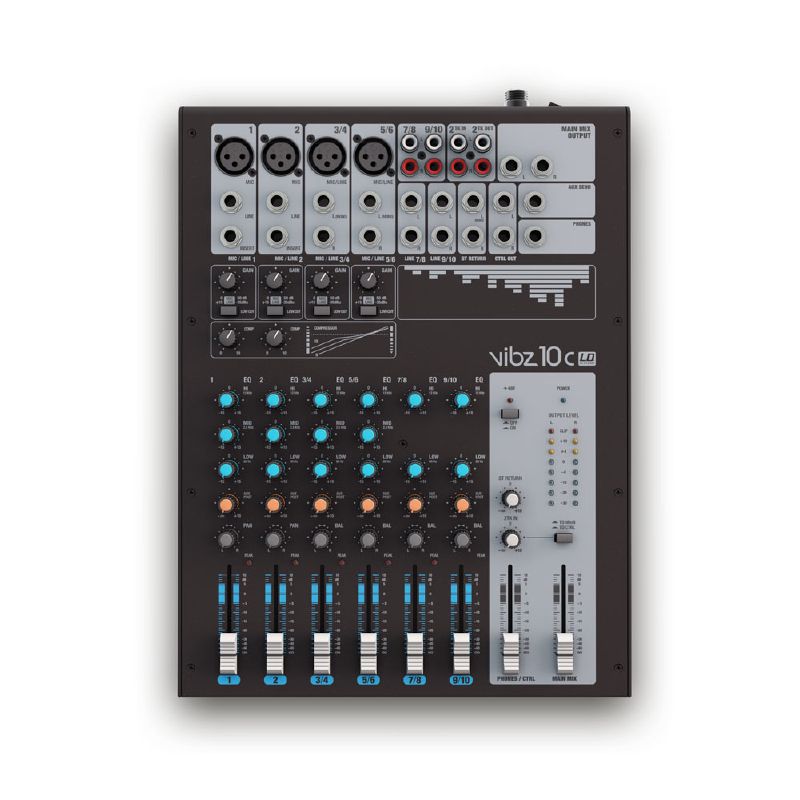LD Systems VIBZ 10 C - keverő 10 csatornás, kompresszorral - 2. kép