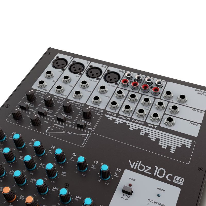 LD Systems VIBZ 10 C - keverő 10 csatornás, kompresszorral - 5. kép