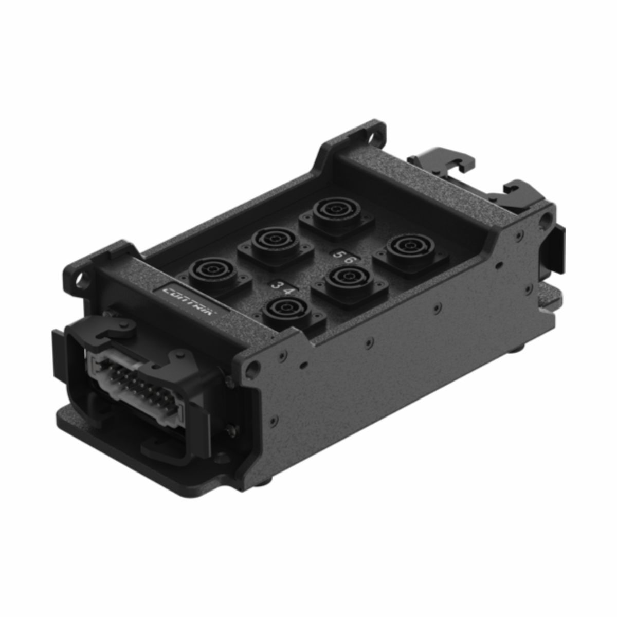 Contrik Power Strip Multicore CPSMX-H2-T6 - hálózati elosztó, 2 x Harting E16 bemenet, 6 x powerCON TRUE1 TOP kimenet