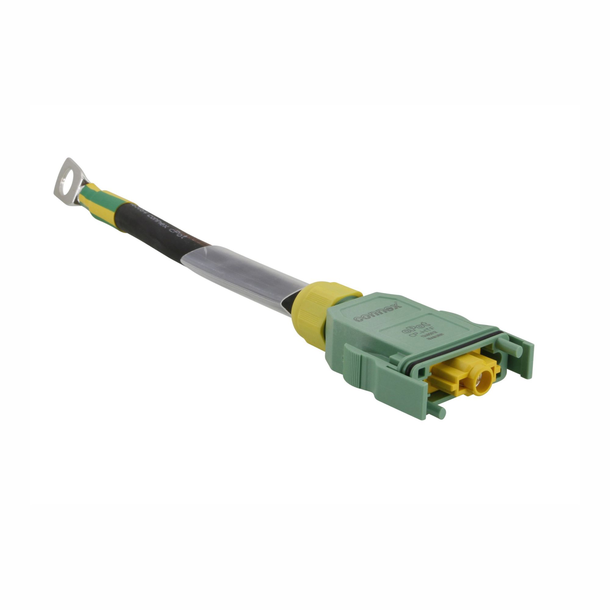 Contrik CP-X25-R12F-00025 - assembled cPot földelő cable, 25 mm? keresztmetszet, female connector, M12 csavarhoz, 0,25 m