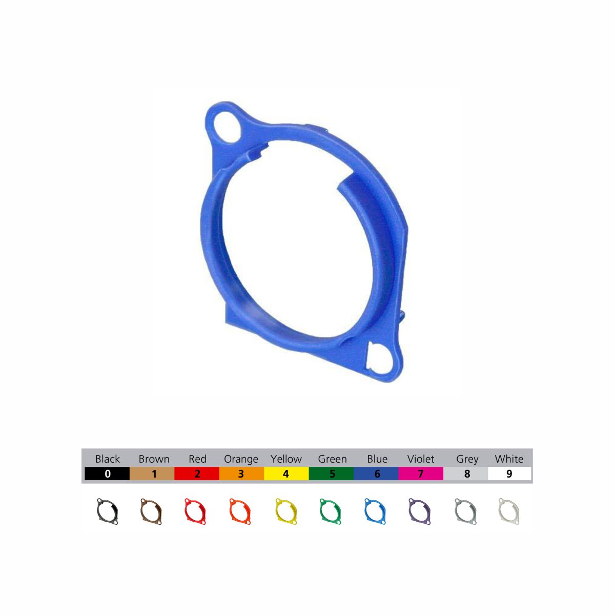 Neutrik ACRF-6 - colored front panel A series aljzathoz, blue