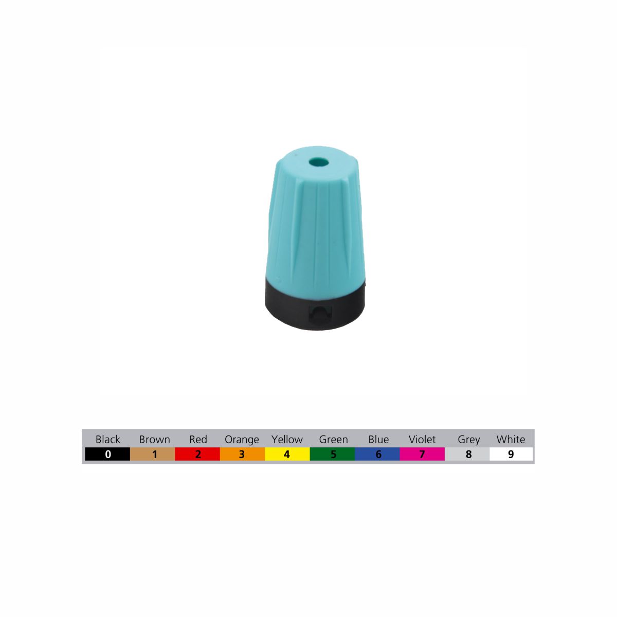 Neutrik BST-BNC-CY - colour coding cap a Rear Twist BNC for series, türkiz