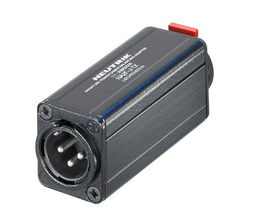 Neutrik NA2M-J-TX - átalakító, 3 pólusú XLR papa-jack aljzat, illesztő trafóval, 1:1/200 Ohm