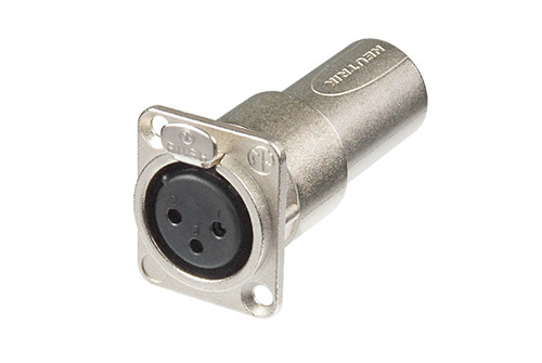 Neutrik NA3FDM - adapter, 3-pin XLR socket-3-pin XLR plug, panel-mount In D-size housing