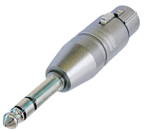 Neutrik NA3FP - adapter, 3-pin XLR socket-stereo 6,35 mm plug