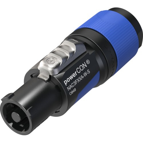 Neutrik NAC3FXXA-W-S - powerCON inline power input, blue, kis size (6-12 mm)