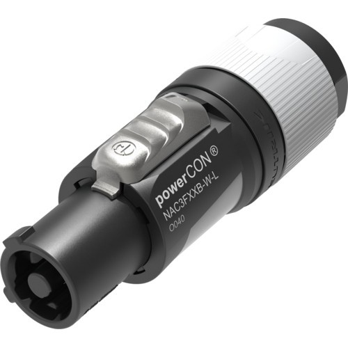 Neutrik NAC3FXXB-W-L - powerCON inline power output, grey, nagy size (10-16 mm)