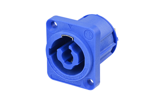 Neutrik NAC3MPXXA-WOT - powerCON panel-mount power input 250VAC/20A, szigetelőfal without, IEC 623681, blue