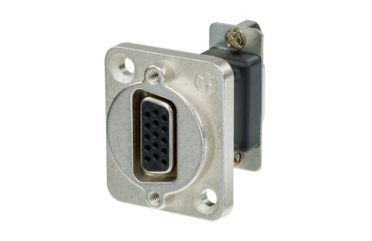 Neutrik NADB15FF - D-SUB15 feedthrough connector 15-pin female-female, D házba szerelve