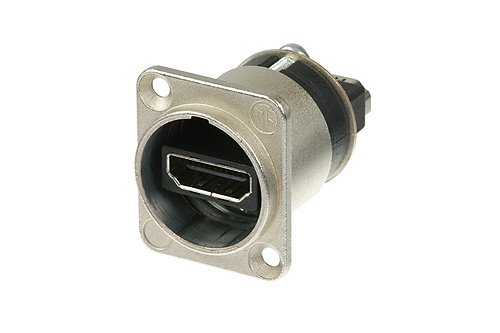Neutrik NAHDMI-W - HDMI 2.0 feedthrough, "D" in housing, black