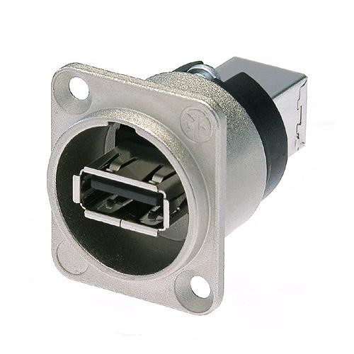 Neutrik NAUSB-W - adapter USB fordító, A/B (B/A) type, ''D'' házas, nikkel