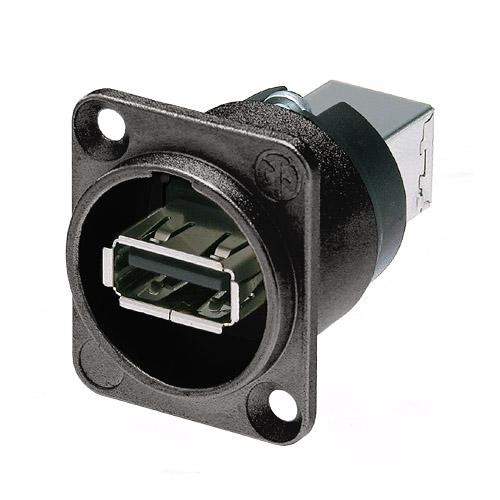 Neutrik NAUSB-W-B - adapter USB fordító, A/B (B/A) type, ''D'' házas, black
