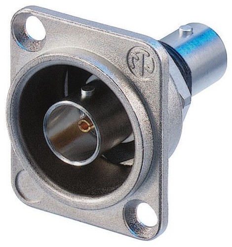 Neutrik NBB75DFI - BNC panel-mount, szigetelt feedthrough, D házzal