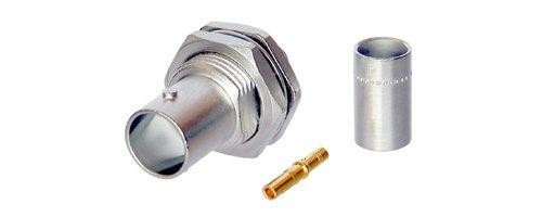 Neutrik NBNB75GLP9 - Rear Twist BNC lengő aljzat, 75 Ohm, Hex crimp 6,47 mm